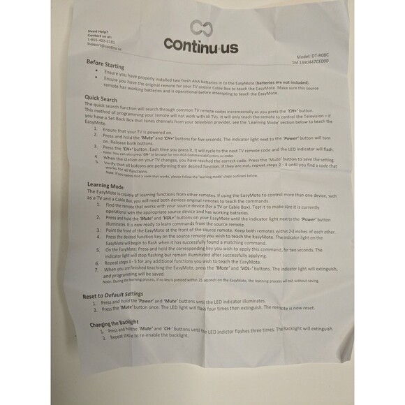 Universal Large Big Button TV Remote Control Elderly Seniors EASY MOTE  TESTED! - Picture 5 of 5